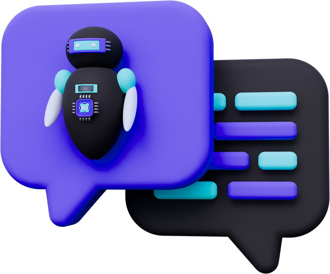 Artificial Intelligence Chat 3D Icon